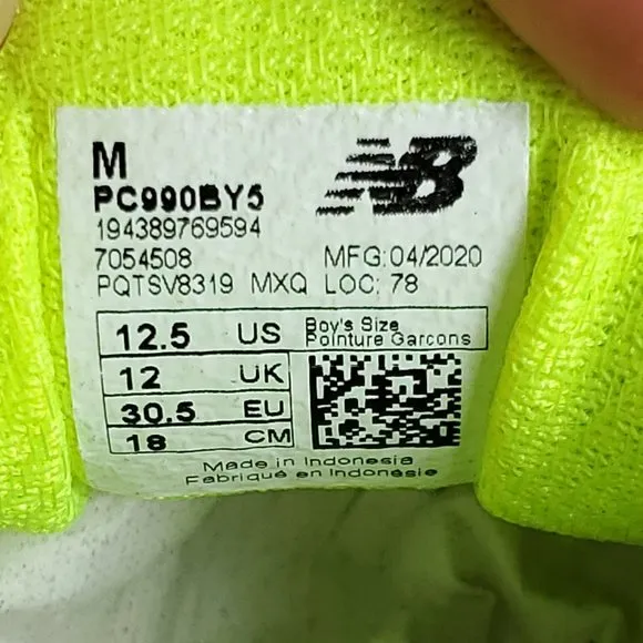 New Balance 990V5 Boys Black/Volt Shoes