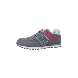 New Balance Big Kids 574 Grey/Hot Pink Shoes