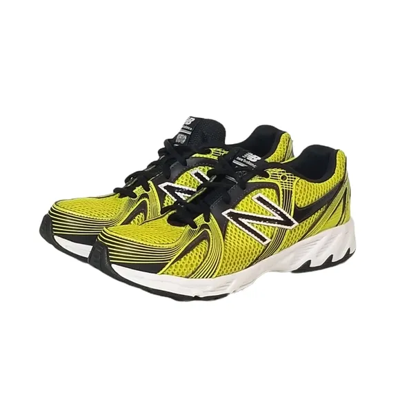 New Balance Boys 550 Neon Yellow Black Running Shoes Sneakers #KJ550LBY Size 5