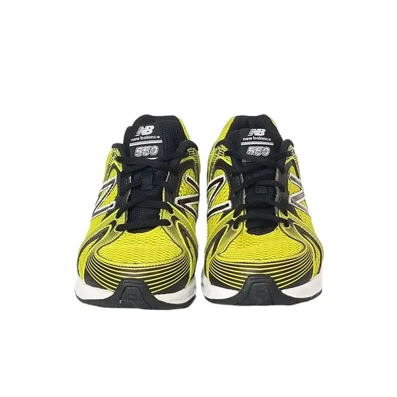 New Balance Boys 550 Neon Yellow Black Running Shoes Sneakers #KJ550LBY Size 5
