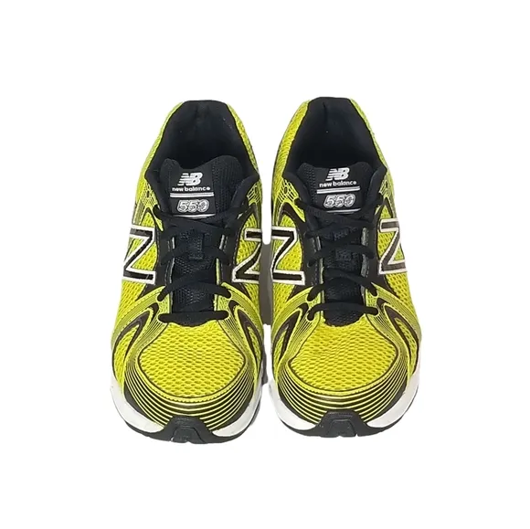 New Balance Boys 550 Neon Yellow Black Running Shoes Sneakers #KJ550LBY Size 5