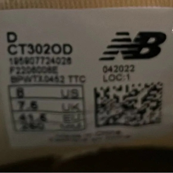 New Balance CT302 Mens Size 8 Shoes Sneakers White/Black/Gray Suede CT302OD