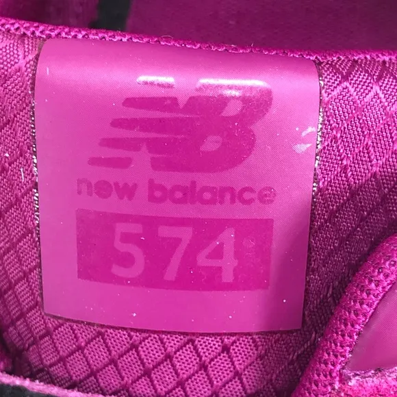 New Balance Fuchsia Suede Hook &amp; Loop Sneakers