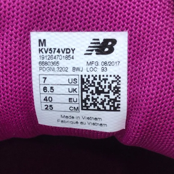 New Balance Fuchsia Suede Hook &amp; Loop Sneakers