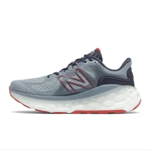 NEW BALANCE Men's 14 Fresh Foam More v3 Ocean Grey Velocity Red Sneakers Shoes