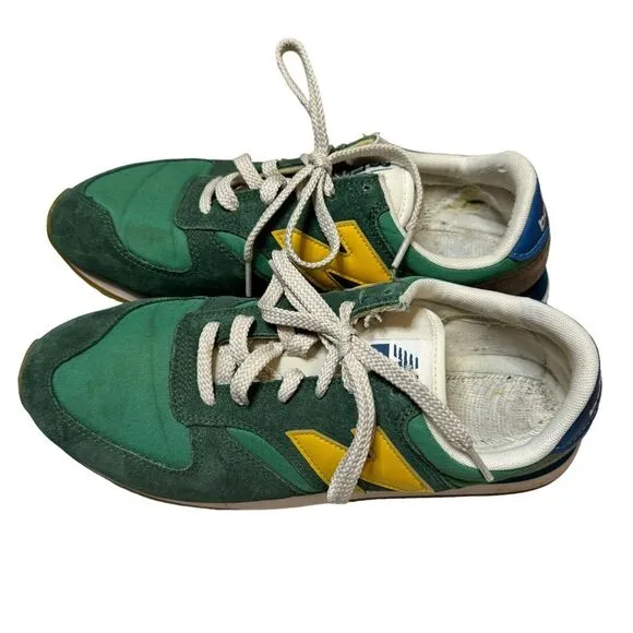 New Balance Men's Retro Classic Green Yellow Sneakers Athletic Shoes Size 10