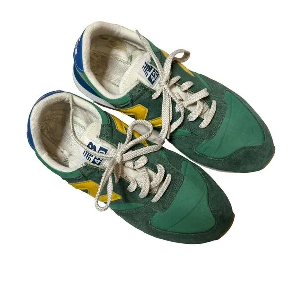 New Balance Men's Retro Classic Green Yellow Sneakers Athletic Shoes Size 10