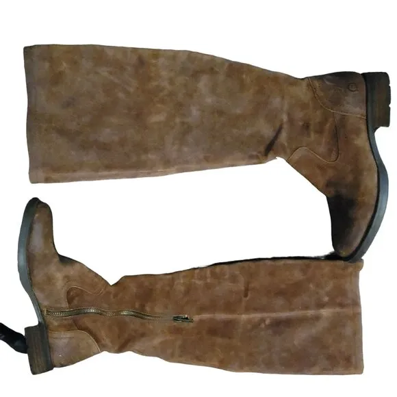 NEW Born Over The Knee Boots Womens 7.5 Chocolate Brown Suede Contemporary