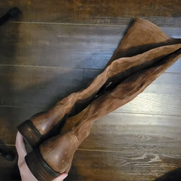 NEW Born Over The Knee Boots Womens 7.5 Chocolate Brown Suede Contemporary