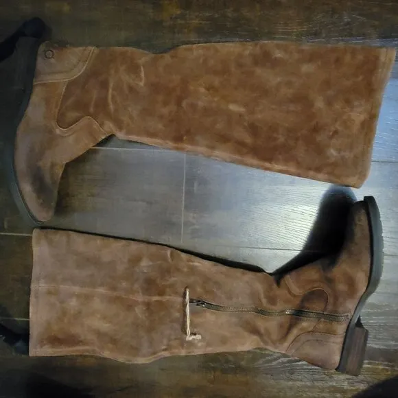 NEW Born Over The Knee Boots Womens 7.5 Chocolate Brown Suede Contemporary