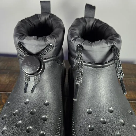NEW Crocs Stomp Puff Rain Boots Womens Size 6 Rubber Boots Shoes Black Mens 4