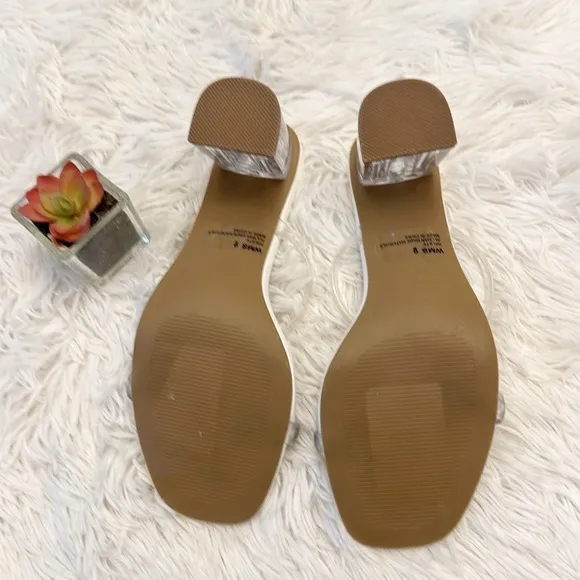 NEW Dolce Vita x Anthropologie Halsty Clear Acrylic heel sandals women size 13