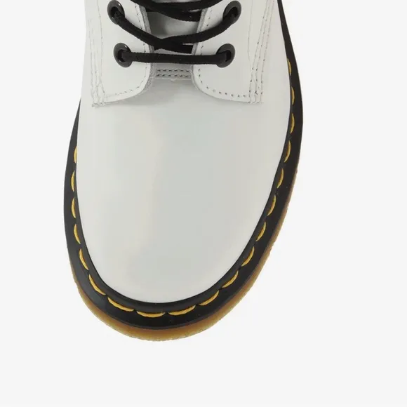 New Dr Martens combat boots white leather ankle Zavala womens 8