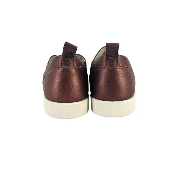 New Ecco Gillian Slip On Shoes Womens Size 37 6 Metallic Deep Taupe Bronze
