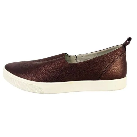 New Ecco Gillian Slip On Shoes Womens Size 37 6 Metallic Deep Taupe Bronze