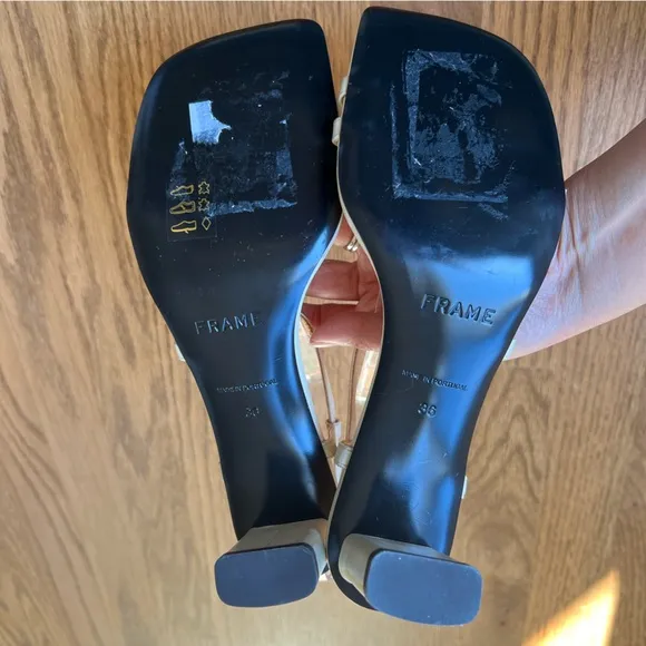 NEW Frame Denim Shoes Le Braxton Strappy Sandal Leather Sz 36