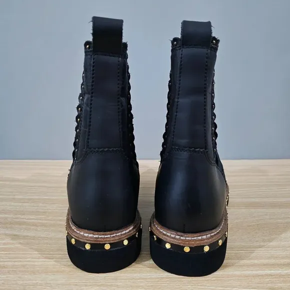 NEW Free People Atlas Ankle Bootie Puffer Chelsea Black EU Size 39.5