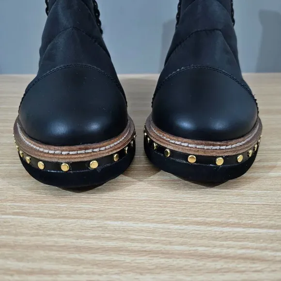 NEW Free People Atlas Ankle Bootie Puffer Chelsea Black EU Size 39.5