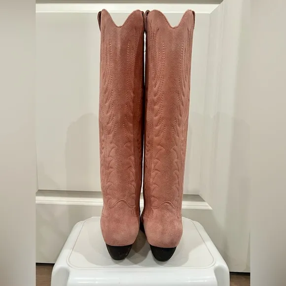 NEW Free People x Jeffrey Campbell Suede Western Boots - 9.5