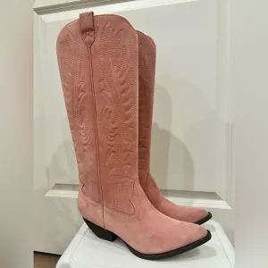 NEW Free People x Jeffrey Campbell Suede Western Boots - 9.5