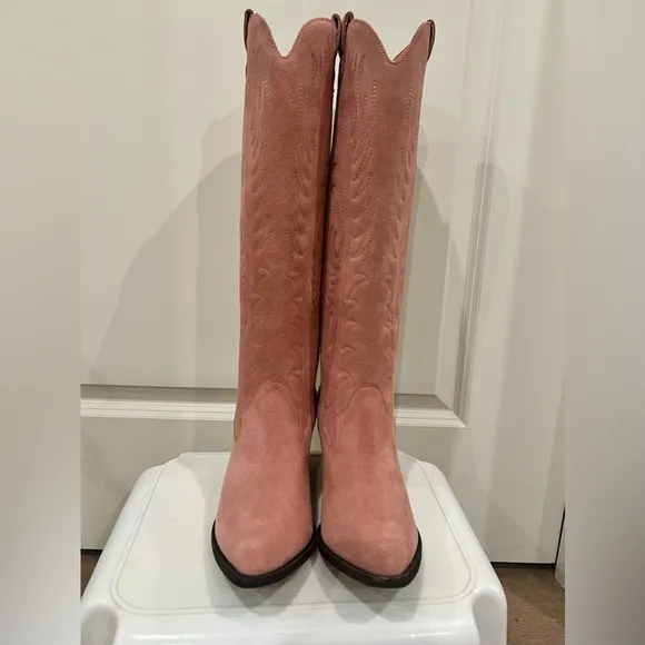NEW Free People x Jeffrey Campbell Suede Western Boots - 9.5