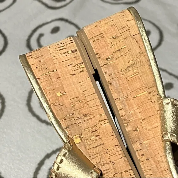 New Jack Rogers The Jacks mid wedge cork sandals in Gold Size 9.5