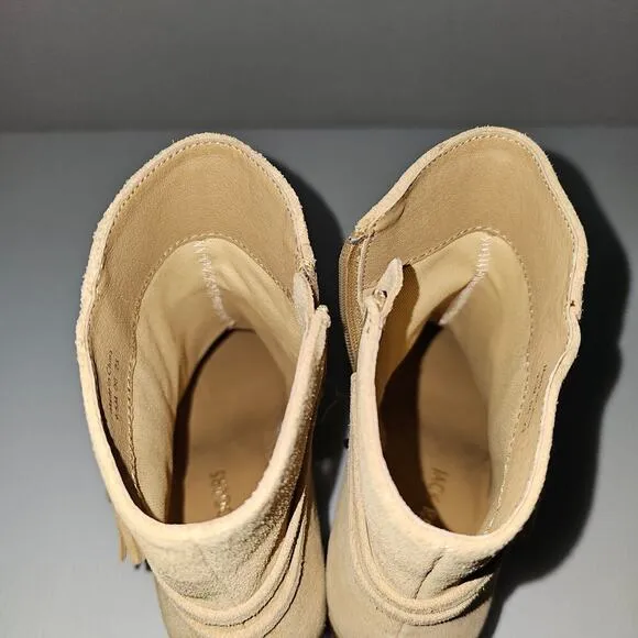 NEW Jack Rogers Timber Ankle Bootie Tassel Sand Suede Size 9.5