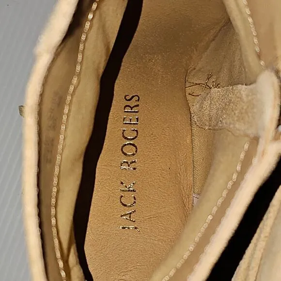 NEW Jack Rogers Timber Ankle Bootie Tassel Sand Suede Size 9.5