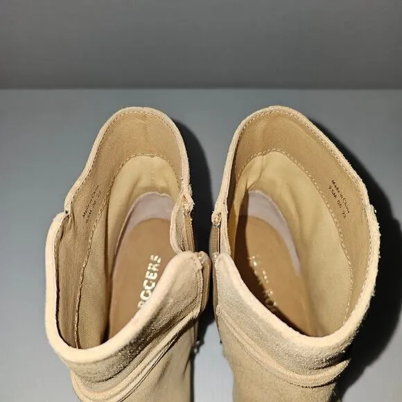 NEW Jack Rogers Timber Ankle Bootie Tassel Sand Suede Size 9.5