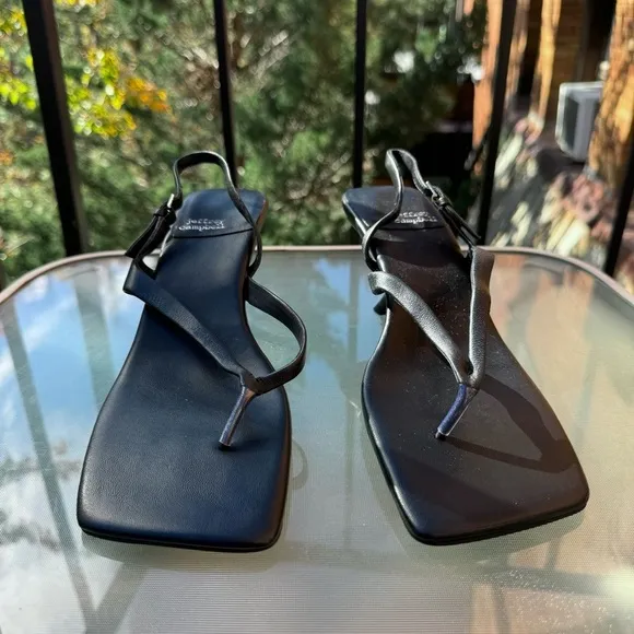 New Jeffrey Campbell Fused Sandal Kitten Heel Shoes Open Toe in Black