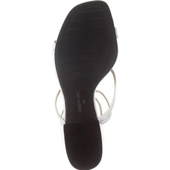 NEW Kenneth Cole New York Size 9 Women's Martha Strappy Block Heel Sandal, White