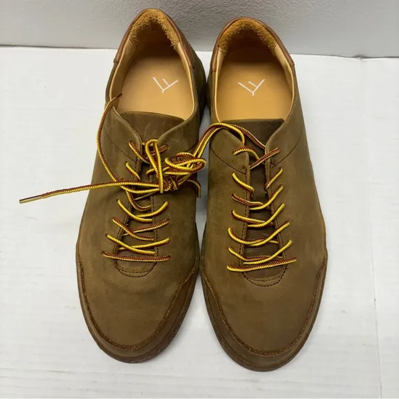 NEW Luca Shoes Suede Leather Terra Low Sneaker Lactae Hevea Brown Men’s Sz 9