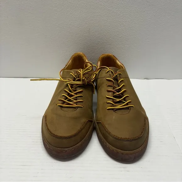 NEW Luca Shoes Suede Leather Terra Low Sneaker Lactae Hevea Brown Men’s Sz 9