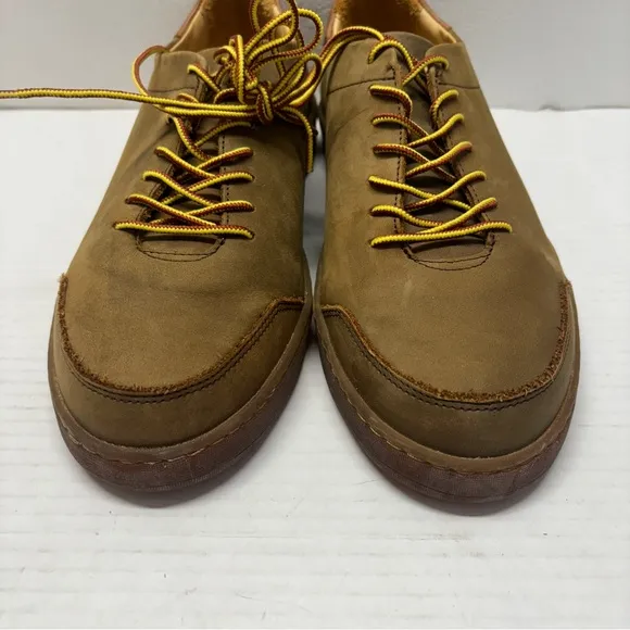 NEW Luca Shoes Suede Leather Terra Low Sneaker Lactae Hevea Brown Men’s Sz 9