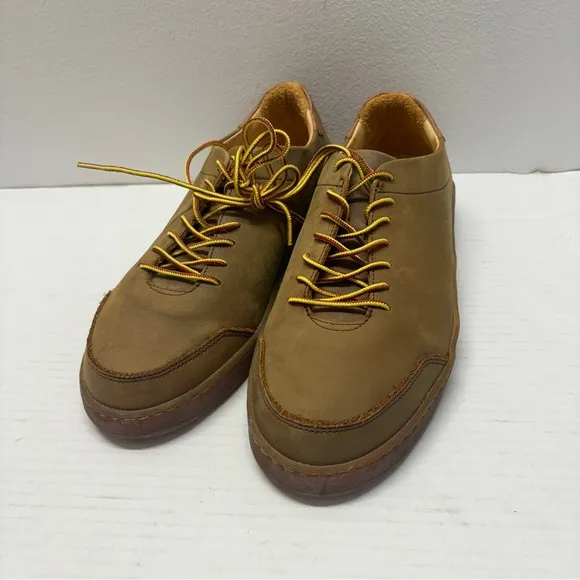 NEW Luca Shoes Suede Leather Terra Low Sneaker Lactae Hevea Brown Men’s Sz 9