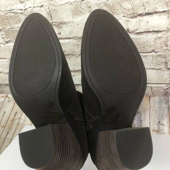 NEW Lucky Brand Ramses Ankle Boots Womens 6.5 Dark Brown Suede Leather