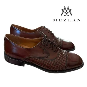 New Mezlan San Juan Cognac Men's Lace-Leather Oxford Dress Shoes 11.5  11.5M