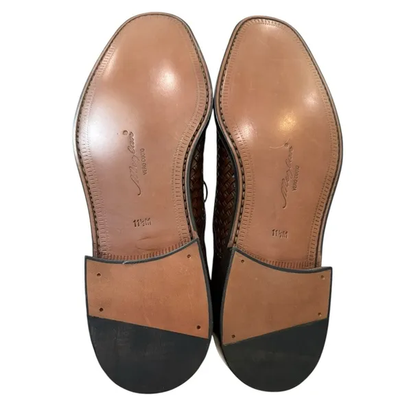 New Mezlan San Juan Cognac Men's Lace-Leather Oxford Dress Shoes 11.5  11.5M