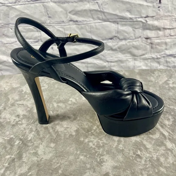 New Michael Kors Elena Black Platform Sandals 9M