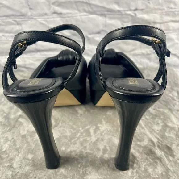 New Michael Kors Elena Black Platform Sandals 9M