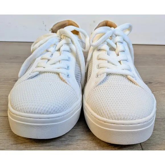 NEW Naturalizer Tanner White Canvas &amp; Inset Mesh Comfort Sneaker Show Size 9