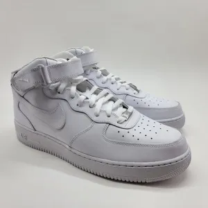 NEW Nike Air Force 1 Mid '07 AF1 White Shoes Sneakers