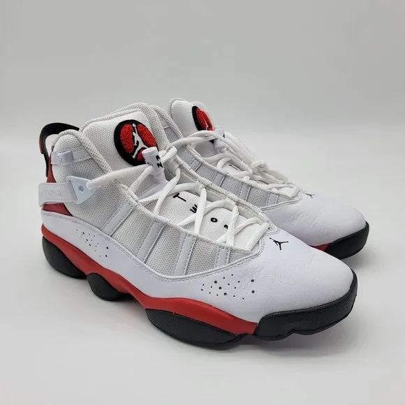 NEW Nike Air Jordan 6 Rings Red White Red Basketball Shoes Sneakers