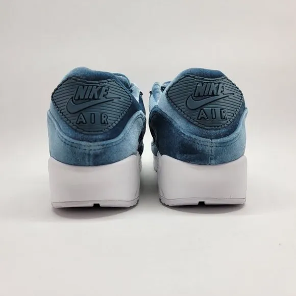 NEW Nike Air Max 90 Blue Plush Velvet Shoes Sneakers