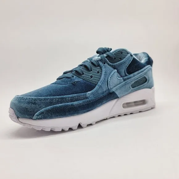 NEW Nike Air Max 90 Blue Plush Velvet Shoes Sneakers