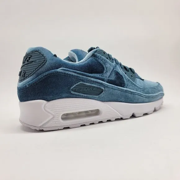NEW Nike Air Max 90 Blue Plush Velvet Shoes Sneakers