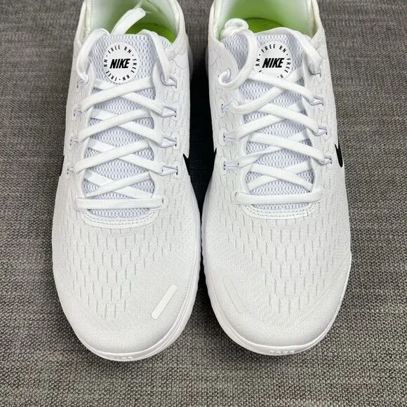 New Nike Free RN 2018 Low Running Shoes White Black New Mens Size 9