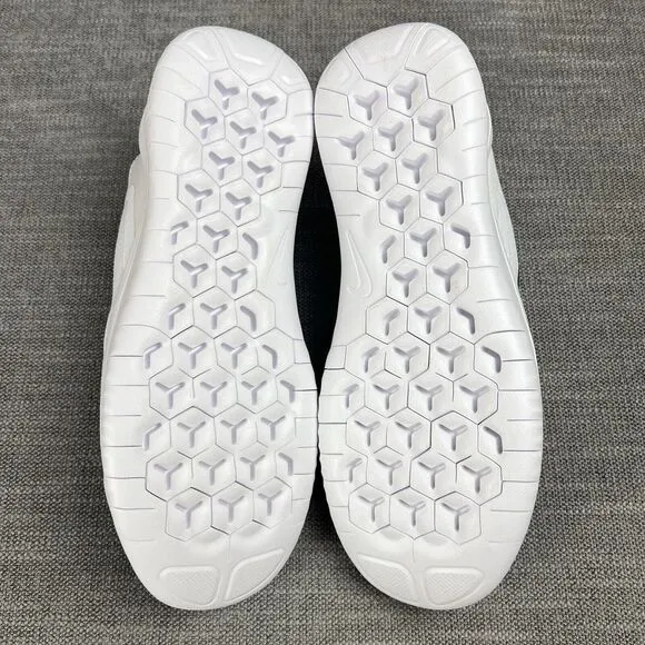 New Nike Free RN 2018 Low Running Shoes White Black New Mens Size 9