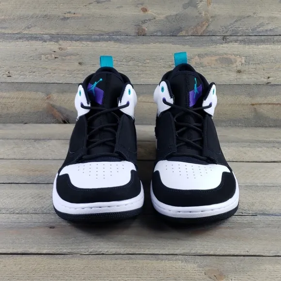 NEW Nike Jordan Fadeaway Basketball Shoes Black Turbo Green White