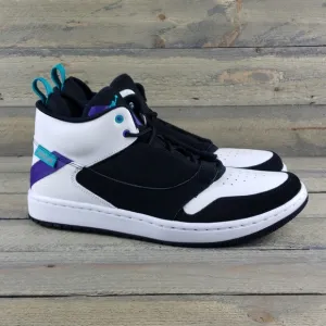 NEW Nike Jordan Fadeaway Basketball Shoes Black Turbo Green White